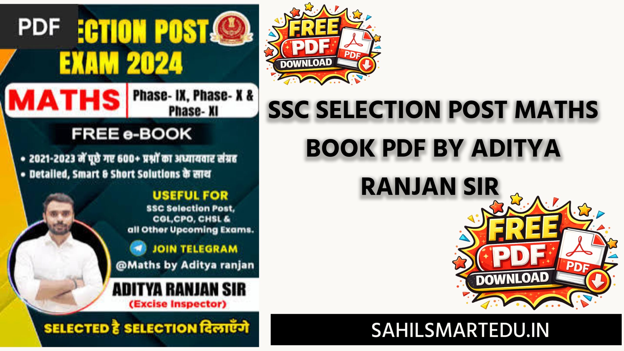 SSC Selection Post Maths Book Pdf By Aditya Ranjan Sir, आदित्य रंजन मैथ्स बुक PDF